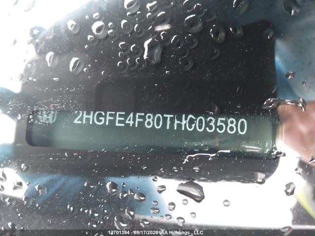 2HGFE4F80TH003580 Honda Civic Sport Hybrid/sport Touring Hybrid