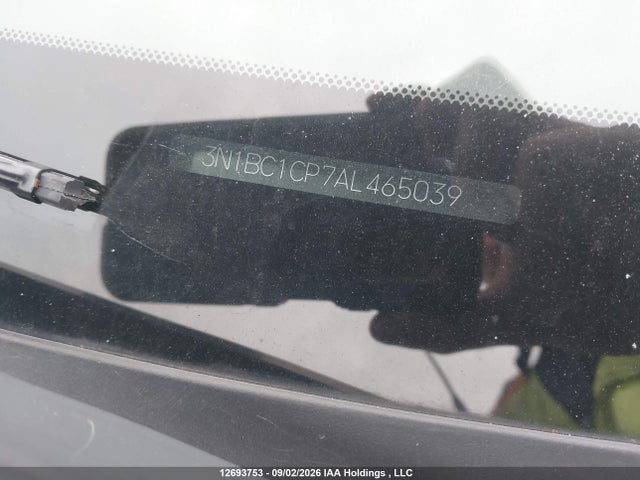 2010 Nissan Versa 1.8sl მანქანა იყიდება აუქციონზე, vin: 3N1BC1CP7AL465039, აუქციონის ნომერი: 12693753