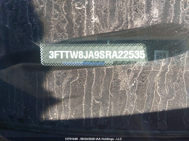 12701449 :رقم المزاد ، 3FTTW8JA9SRA22535 vin ، 2025 Ford Maverick مزاد بيع