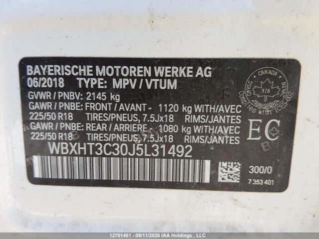 Продажа на аукционе авто 2018 Bmw X1 Xdrive28i, vin: WBXHT3C30J5L31492, номер лота: 12701461