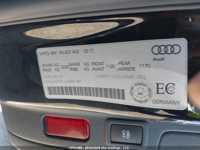 Aukcja sprzedaży 2018 Audi A5 2.0t Komfort, vin: WAUANCF51JA004190, numer aukcji: 12701469
