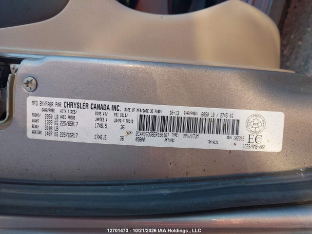 Продажа на аукционе авто 2014 Dodge Grand Caravan Crew, vin: 2C4RDGDG6ER190167, номер лота: 12701473