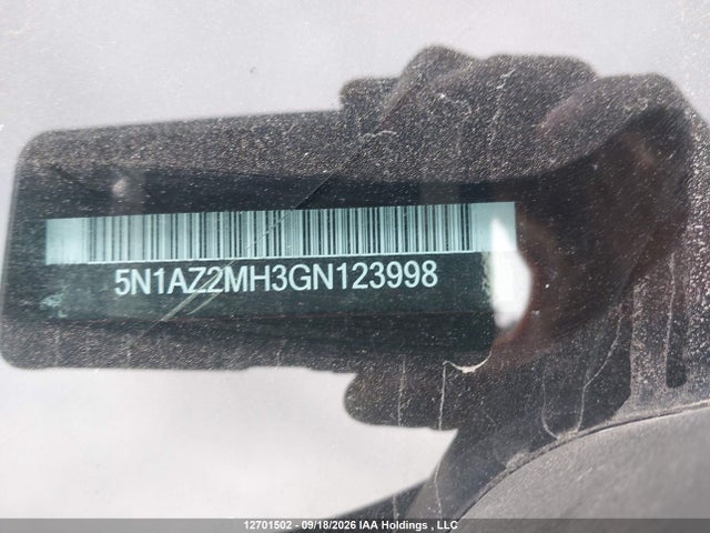 Aukcja sprzedaży 2016 Nissan Murano S/sl/sv/platinum, vin: 5N1AZ2MH3GN123998, numer aukcji: 12701502