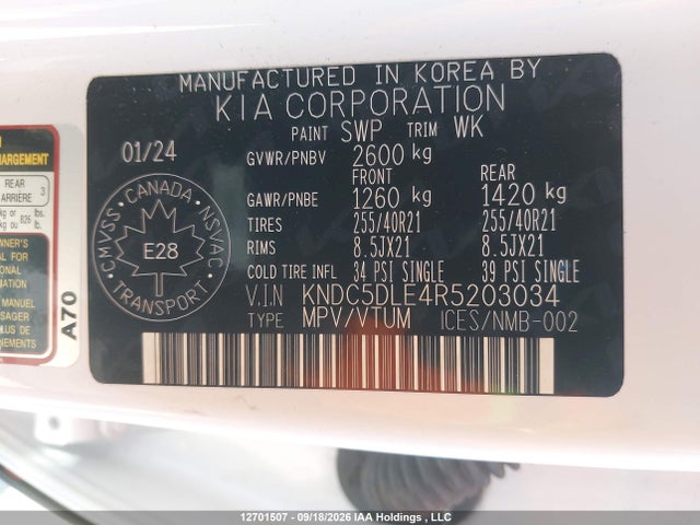 KIA Ev6 Gt 2024 KNDC5DLE4R5203034 Image 9