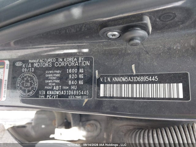 Aukcja sprzedaży 2013 Kia Rio Ex/lx/lx+/sx, vin: KNADM5A31D6895445, numer aukcji: 12701621