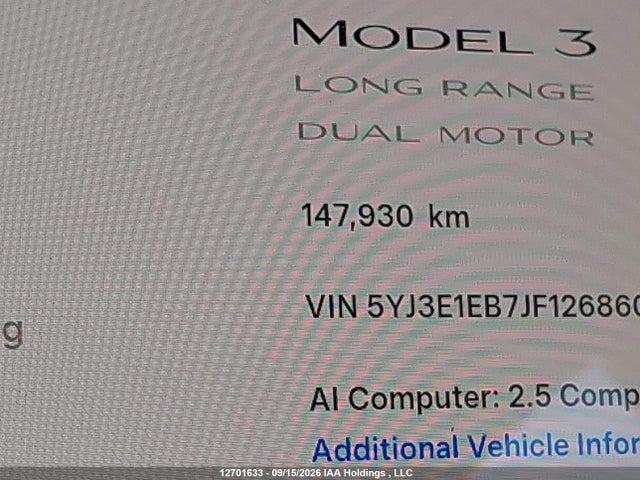 Tesla Model 3 Long Range/performance 2018 5YJ3E1EB7JF126860 Image 16