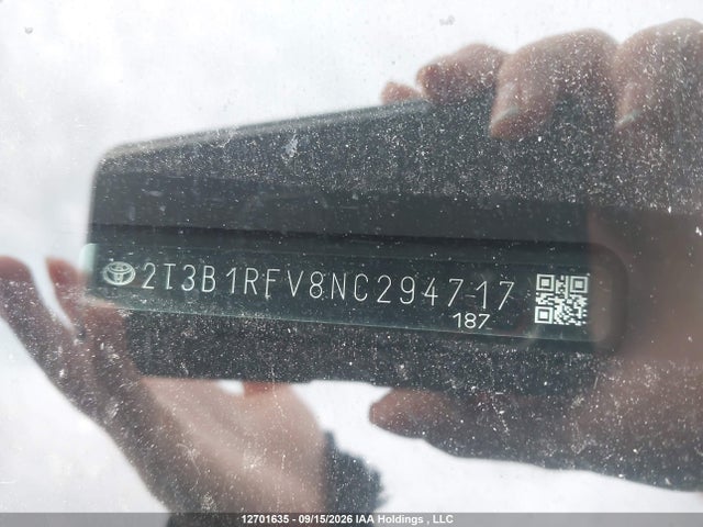 Продаж на аукціоні авто 2022 Toyota Rav4, vin: 2T3B1RFV8NC294717, номер лоту: 12701635