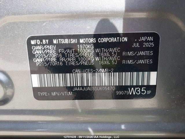 Mitsubishi RVR ES 2025 JA4AJUAU3SU605470 Image 9