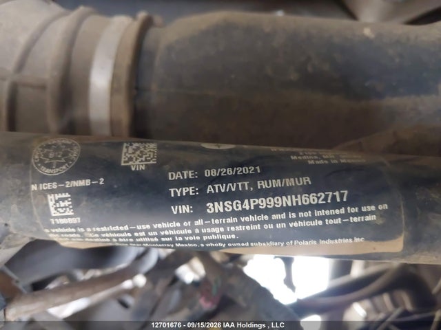 3NSG4P999NH662717 Polaris General 4 1000 Premium