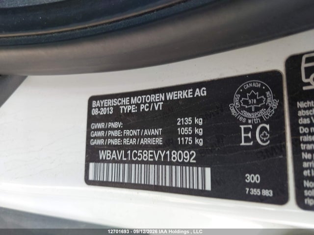 Продаж на аукціоні авто 2014 Bmw X1 Xdrive28i, vin: WBAVL1C58EVY18092, номер лоту: 12701693