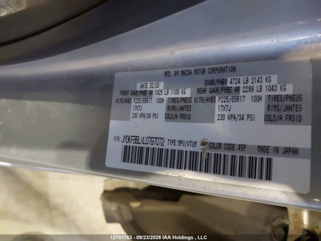 Mazda Cx-5 Gx 2020 JM3KFBBLXL0797072 Image 9