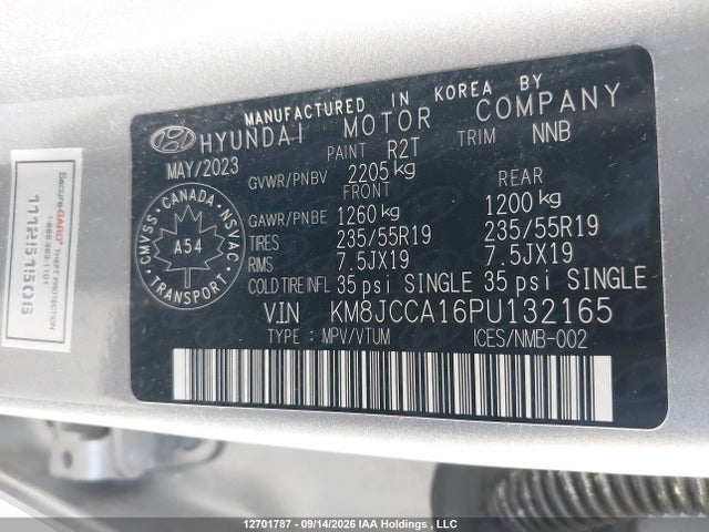 Hyundai Tucson Luxury 2023 KM8JCCA16PU132165 Image 9