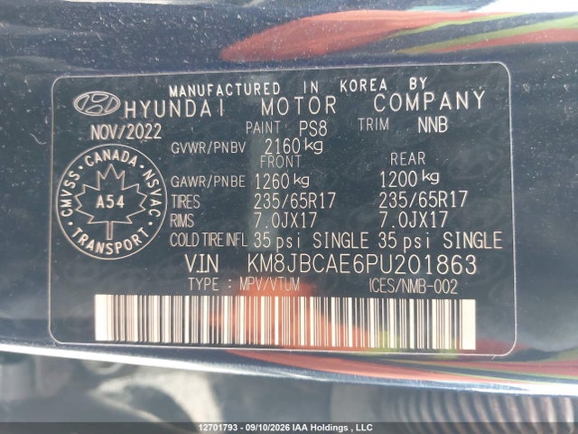 Hyundai TUCSON SEL 2023 KM8JBCAE6PU201863 Image 19