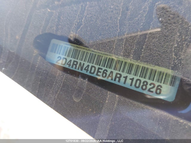 2010 Dodge Grand Caravan Se მანქანა იყიდება აუქციონზე, vin: 2D4RN4DE6AR110826, აუქციონის ნომერი: 12701830