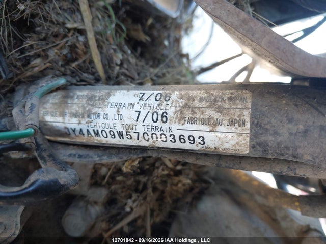 12701842 :رقم المزاد ، JY4AM09W57C003693 vin ، 2007 Yamaha Yfm700 Fwad مزاد بيع
