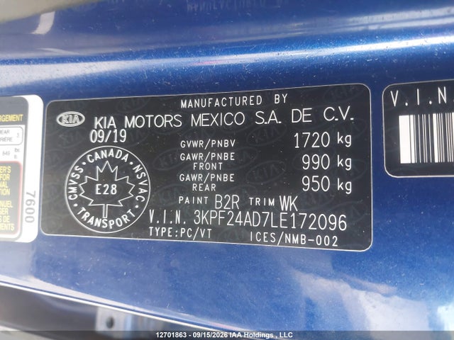 KIA Forte 2020 3KPF24AD7LE172096 Image 19
