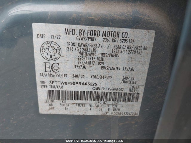 Aukcja sprzedaży 2023 Ford Maverick Xl/xlt/lariat, vin: 3FTTW8F90PRA05225, numer aukcji: 12701872