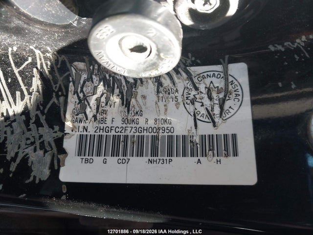 2HGFC2F73GH002950 Honda CIVIC EX
