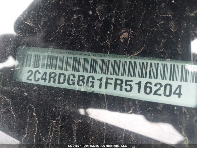 Aukcja sprzedaży 2015 Dodge Grand Caravan Se, vin: 2C4RDGBG1FR516204, numer aukcji: 12701897