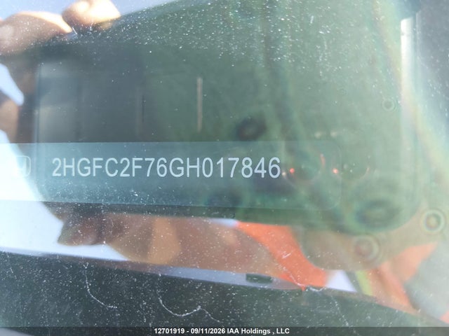 Aukcja sprzedaży 2016 Honda Civic, vin: 2HGFC2F76GH017846, numer aukcji: 12701919