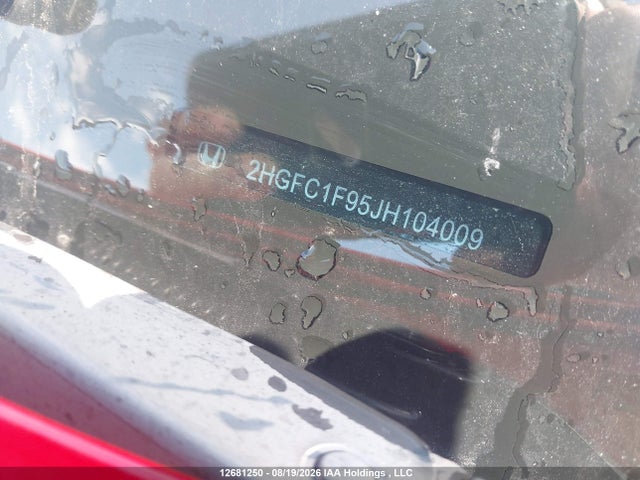 Aukcja sprzedaży 2018 Honda Civic Touring, vin: 2HGFC1F95JH104009, numer aukcji: 12681250