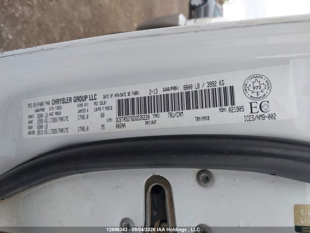 12696343 :رقم المزاد ، 3C6TR5DT6DG535220 vin ، 2013 Ram 2500 Slt مزاد بيع