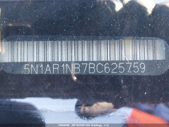 Aukcja sprzedaży 2011 Nissan Pathfinder Silver/sv, vin: 5N1AR1NB7BC625759, numer aukcji: 12694068