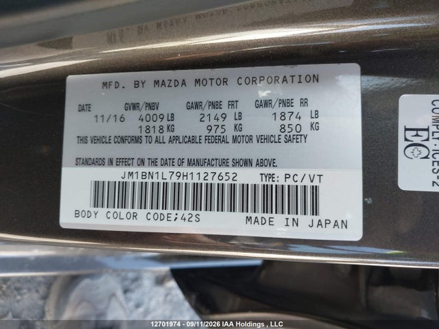 Mazda MAZDA3 2017 JM1BN1L79H1127652 Image 19