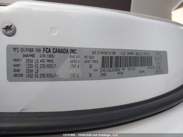 Chrysler Pacifica Touring 2018 2C4RC1DG6JR305540 Image 9