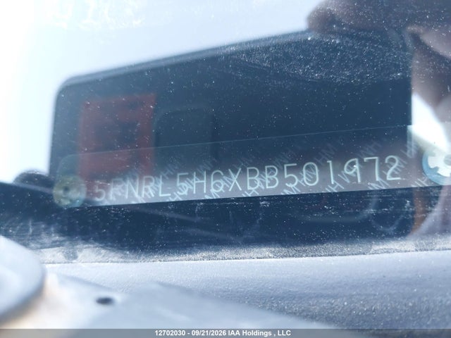 12702030 :رقم المزاد ، 5FNRL5H6XBB501972 vin ، 2011 Honda Odyssey Exl مزاد بيع