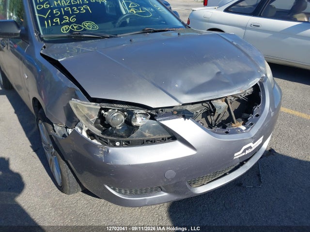 12702041 :رقم المزاد ، JM1BK12F661519339 vin ، 2006 Mazda Mazda3 Gs/gx مزاد بيع