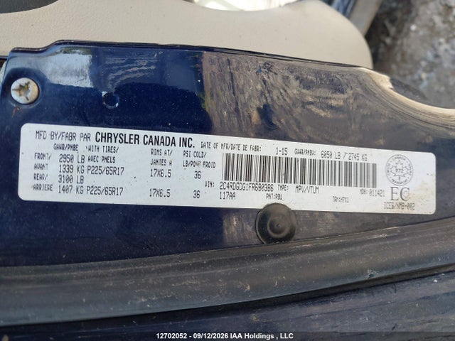 Dodge Grand Caravan Crew 2015 2C4RDGDG1FR680386 Image 9