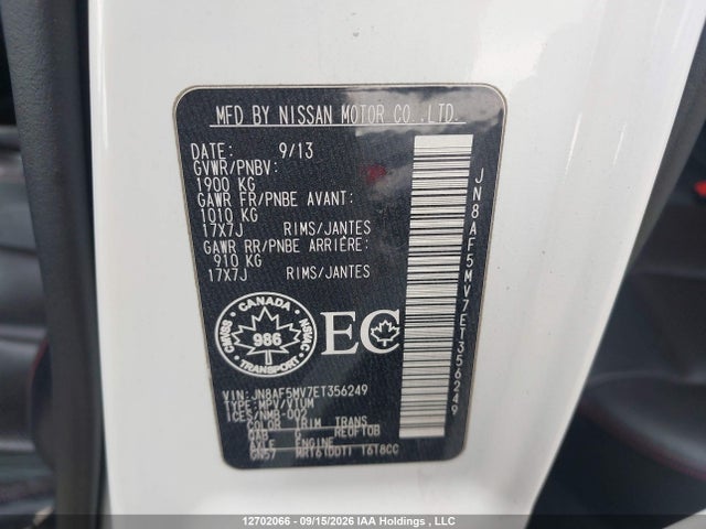 Nissan Juke 2014 JN8AF5MV7ET356249 Image 9