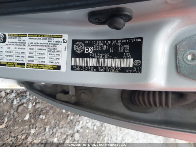 Продажа на аукционе авто 2009 Toyota Corolla S/le/xle, vin: 2T1BU40E29C021967, номер лота: 12702085