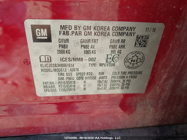 Buick Encore Essence 2017 KL4CJGSB3HB061614 Image 18