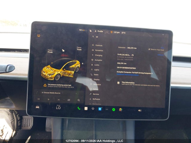 5YJ3E1EB9NF297583 Tesla MODEL 3