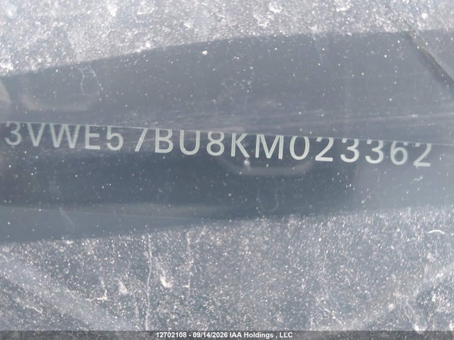 12702108 :رقم المزاد ، 3VWE57BU8KM023362 vin ، 2019 Volkswagen Jetta مزاد بيع