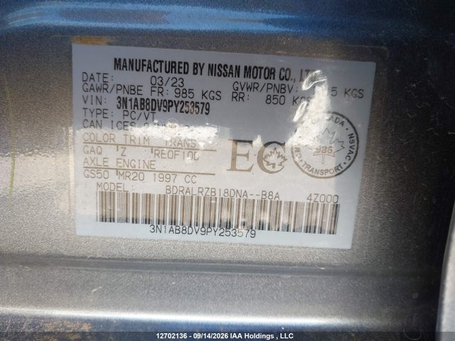 Nissan Sentra Sr/sr Midnight Edition 2023 3N1AB8DV9PY253579 Image 9