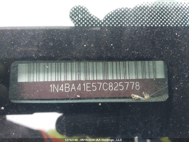 Aukcja sprzedaży 2007 Nissan Maxima Se/sl, vin: 1N4BA41E57C825778, numer aukcji: 12702148
