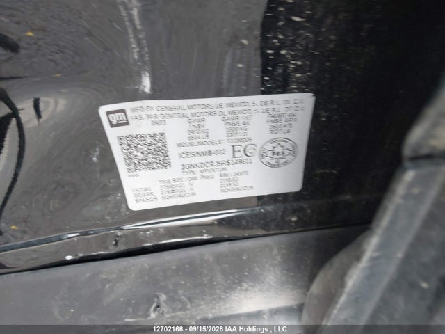 12702166 :رقم المزاد ، 3GNKDCRJ5RS149611 vin ، 2024 Chevrolet Blazer Ev Rs Eawd مزاد بيع