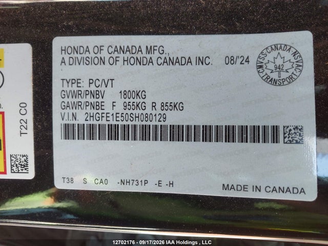 Honda Civic Si Si 2025 2HGFE1E50SH080129 Image 9