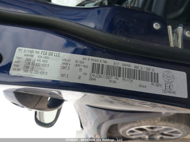 Aukcja sprzedaży 2018 Jeep Compass Limited, vin: 3C4NJDCB4JT155677, numer aukcji: 12702247