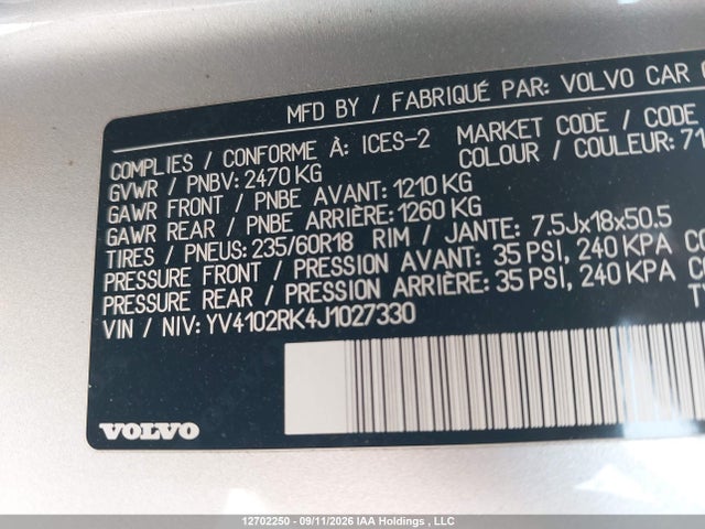 Продаж на аукціоні авто 2018 Volvo Xc60 T5 Momentum, vin: YV4102RK4J1027330, номер лоту: 12702250