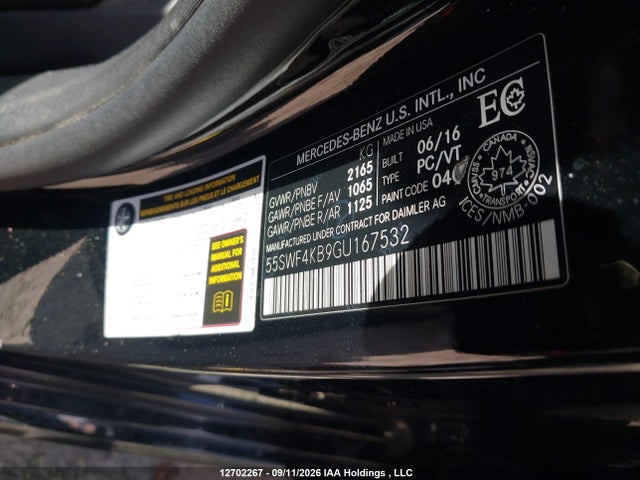 55SWF4KB9GU167532 Mercedes-Benz C 300 4matic