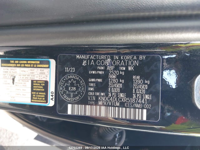 KNDC4DLCXR5187441 KIA Ev6 Gt Line