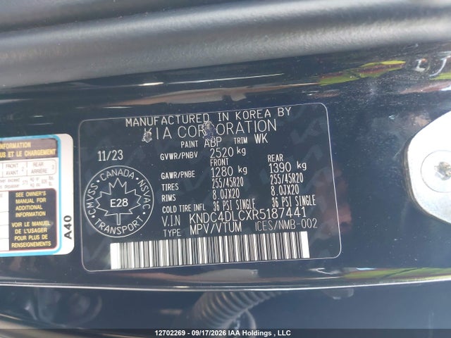 KNDC4DLCXR5187441 KIA Ev6 Gt Line