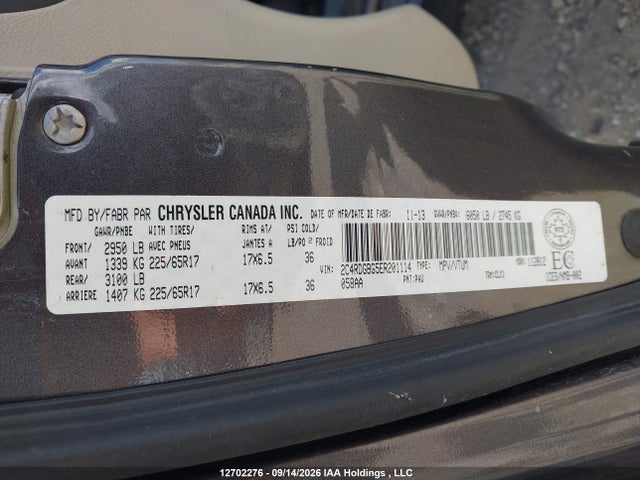 Dodge Grand Caravan Se 2014 2C4RDGBG5ER201114 Image 9