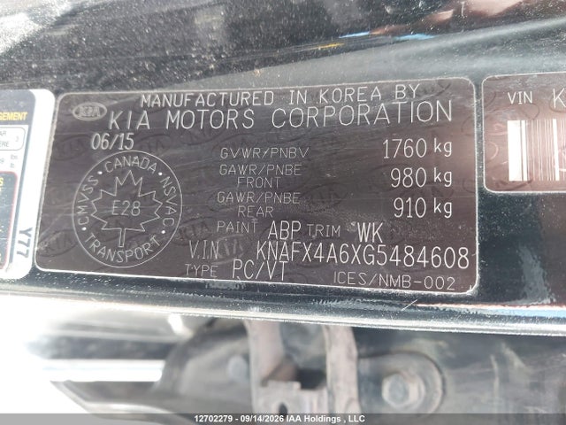 Aukcja sprzedaży 2016 Kia Forte 1.8l Lx/1.8l Lx+, vin: KNAFX4A6XG5484608, numer aukcji: 12702279