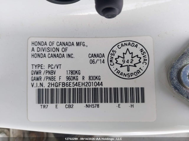 Honda Civic Si Si 2014 2HGFB6E54EH201044 Image 21