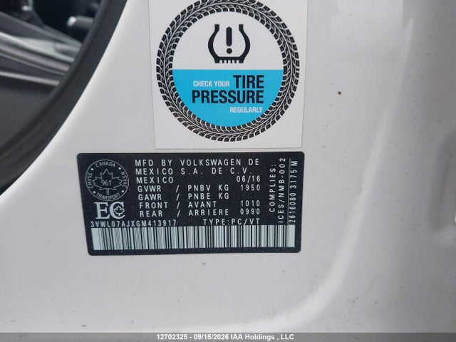 Volkswagen Jetta 2016 3VWL07AJXGM413917 Image 9